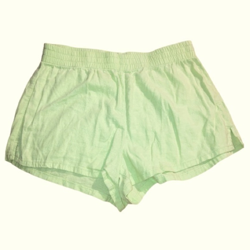 Pacsun Summer Beach Linen Blend Shorts Lime Size Large